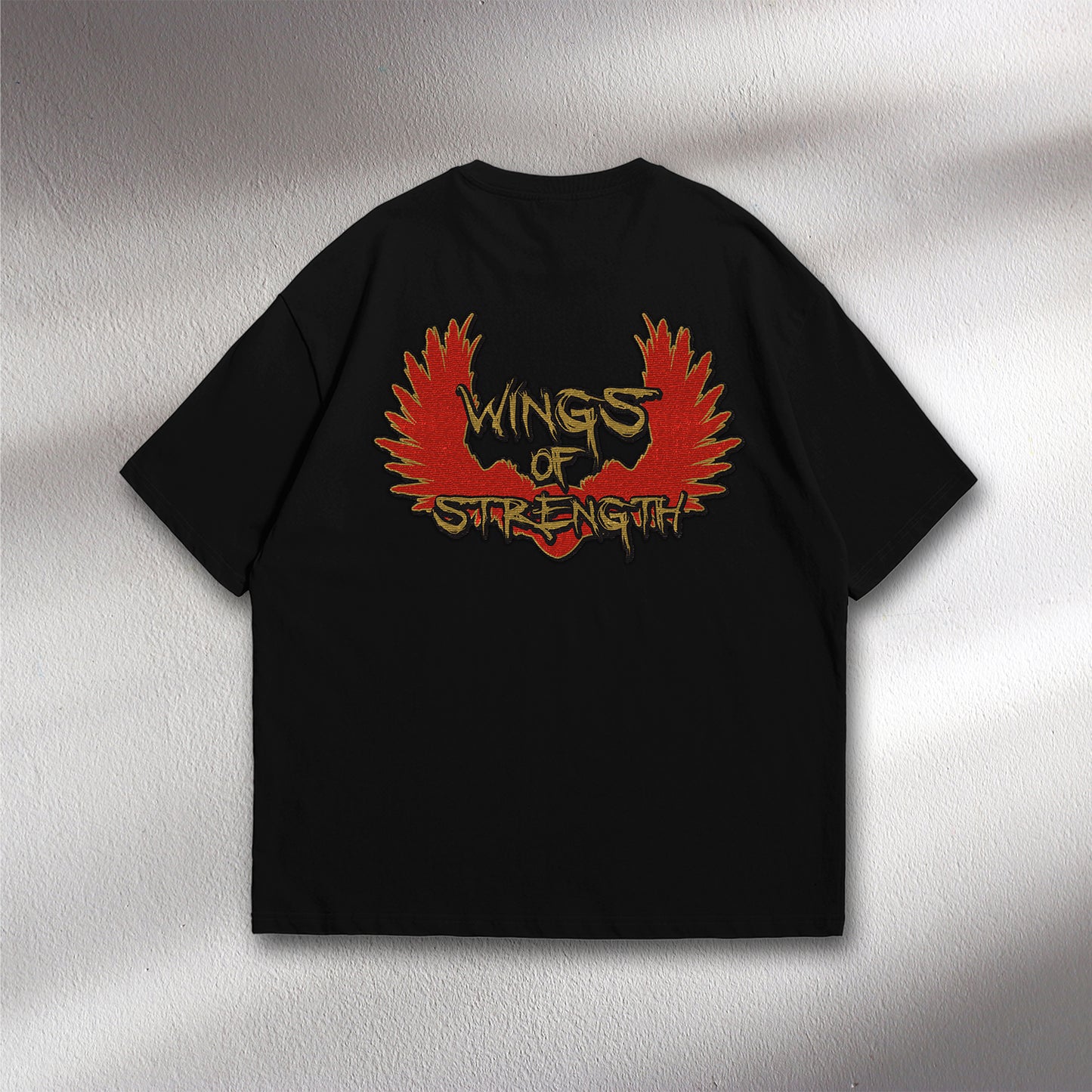 WOS Logo Embroiderer Oversized Black Tee