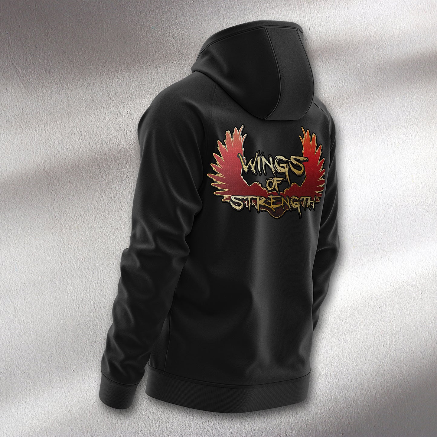 WOS Embroidered Full Zip Black Hoodie