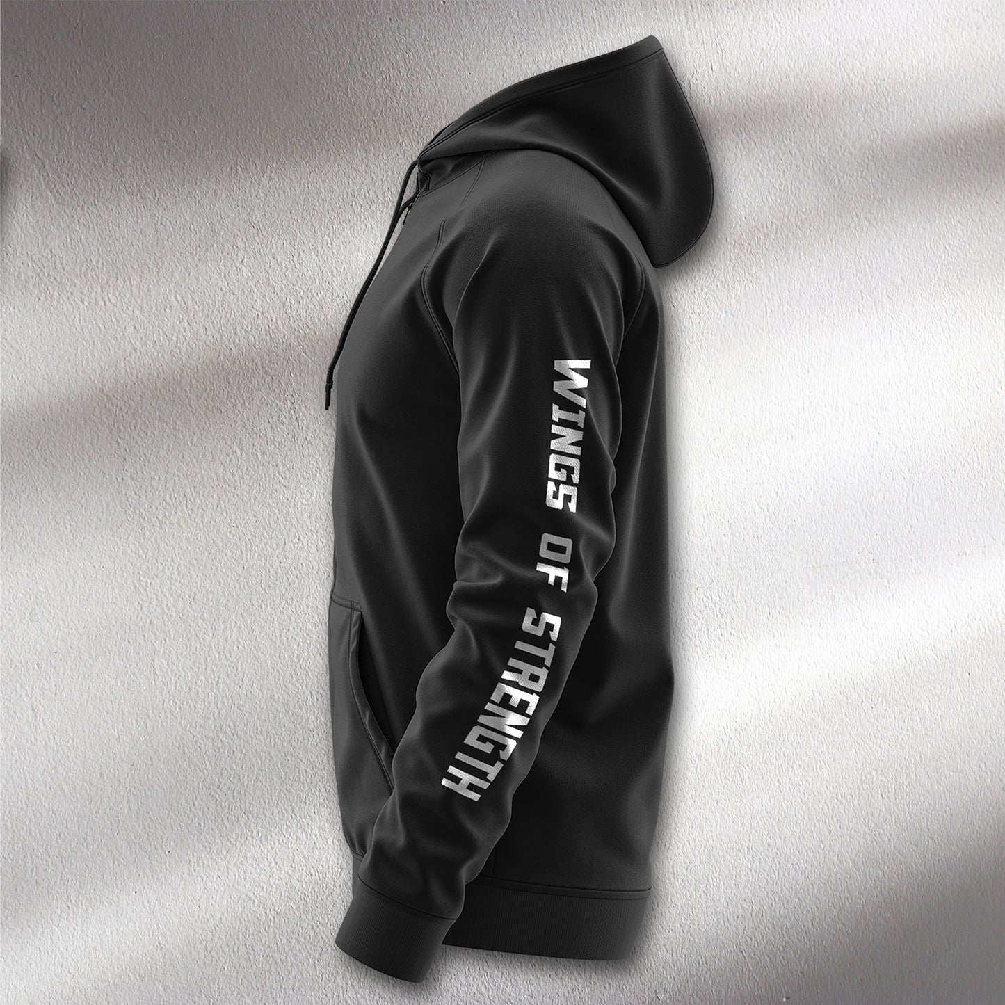 WOS Embroidered Full Zip Black Hoodie