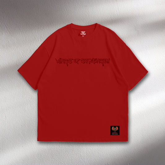 WOS Monochrome Oversized Red Tee