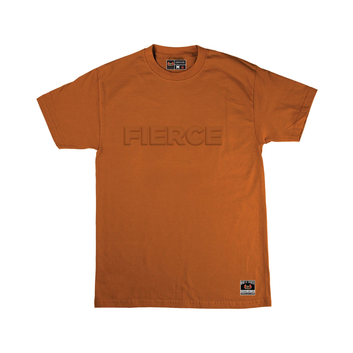 Wings of Strength Fierce Orange Embossed Tee