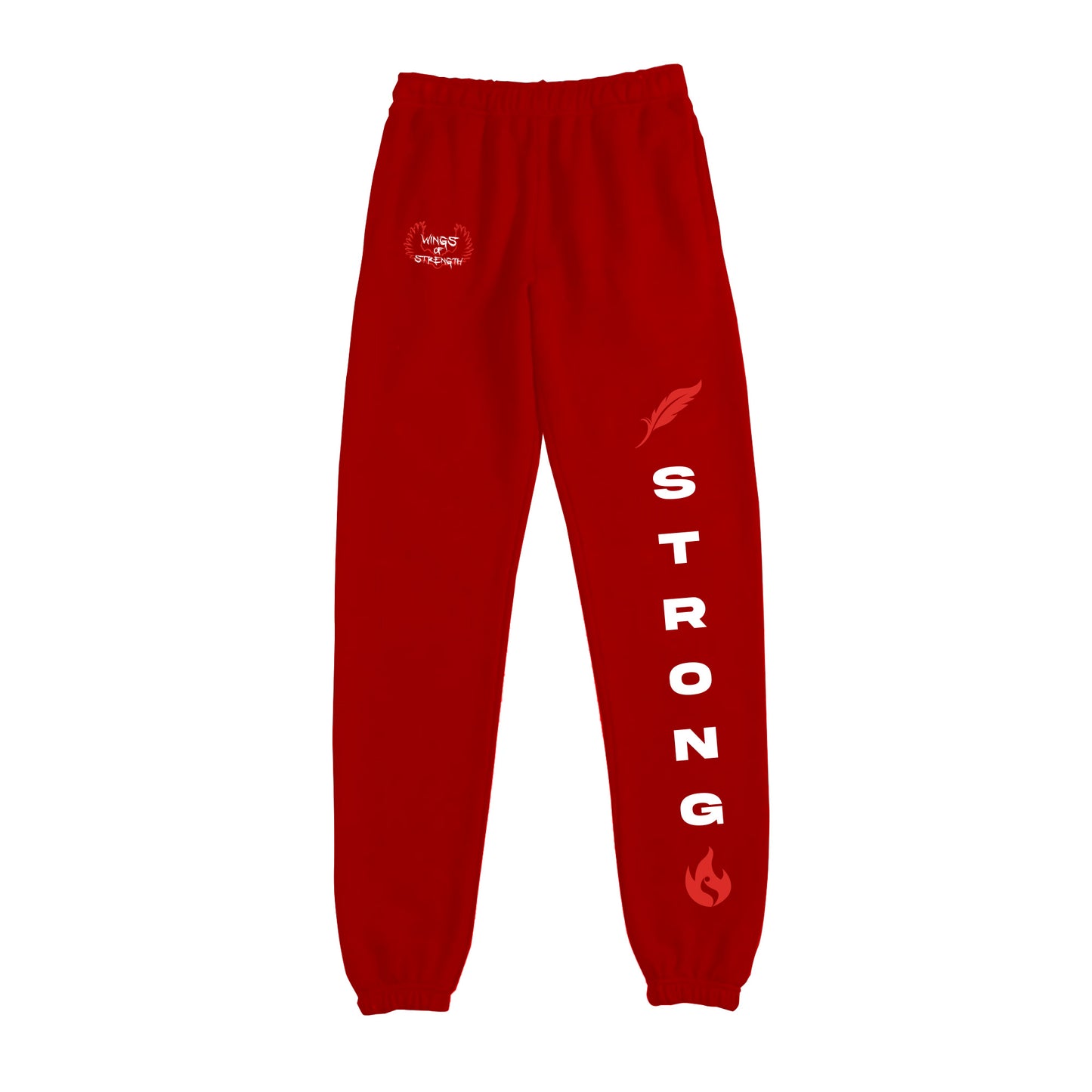 Wings of Strength Women's Sweatpants - Red