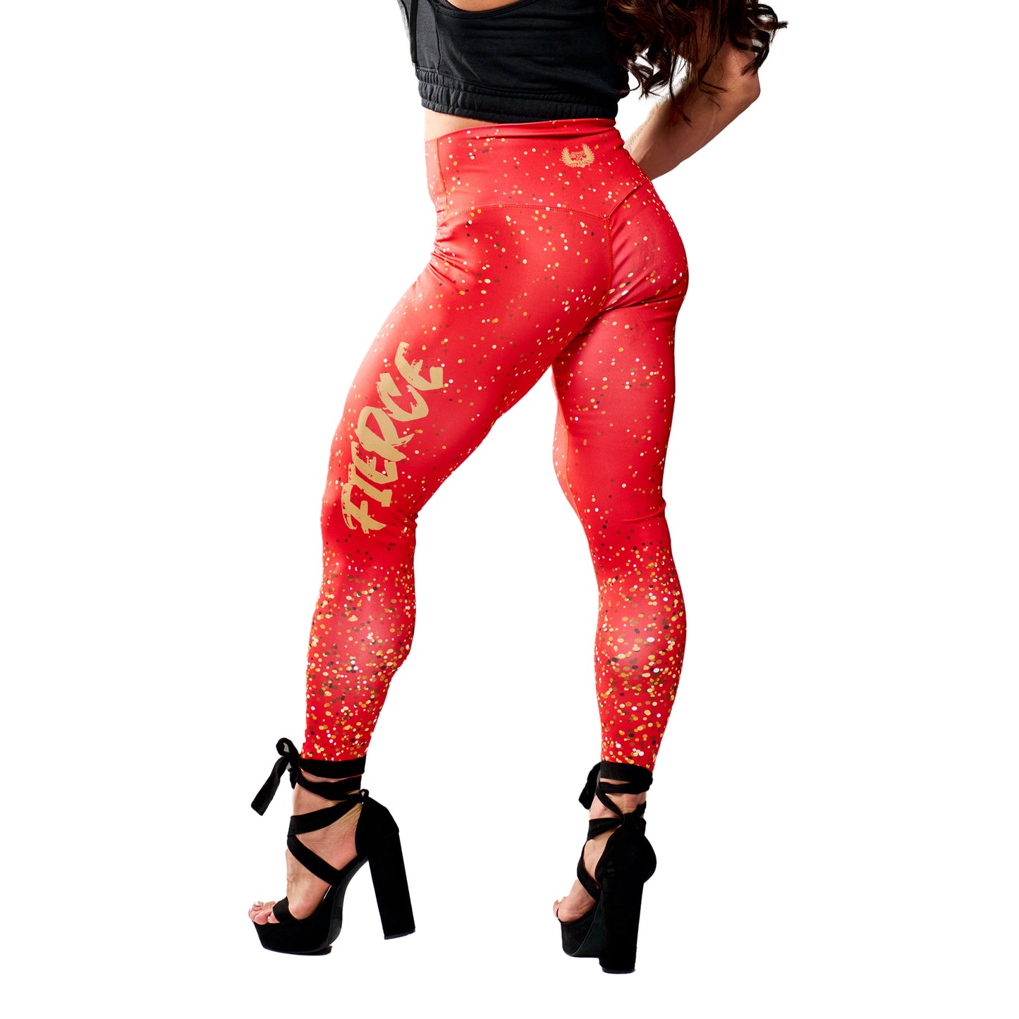 Wings of Strength Fierce Bright Orange/Yellow Leggings