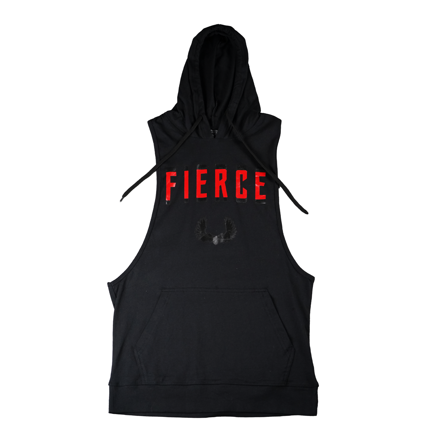 Wings of Strength Fierce Men's Black Y Back Hoodie