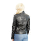 Wings of Strength Leather Jacket Black