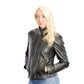 Wings of Strength Leather Jacket Black