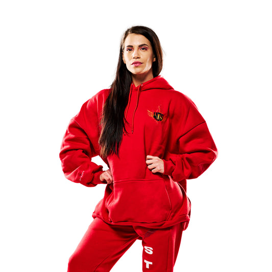 Wings of Strength Pullover Hoodie - Red